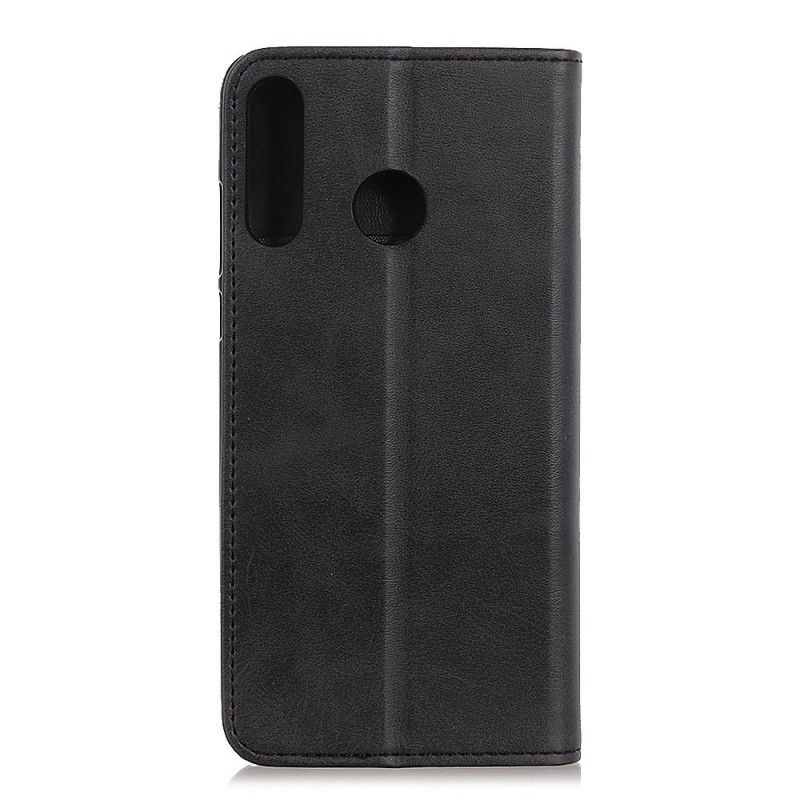 Flip Cover Huawei Y6p Cuir Fendu Élégance