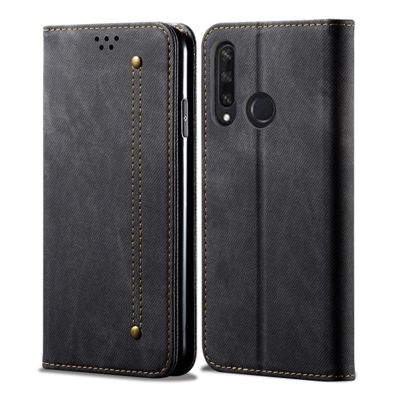 Flip Cover Huawei Y6p Simili Cuir Texture Jeans