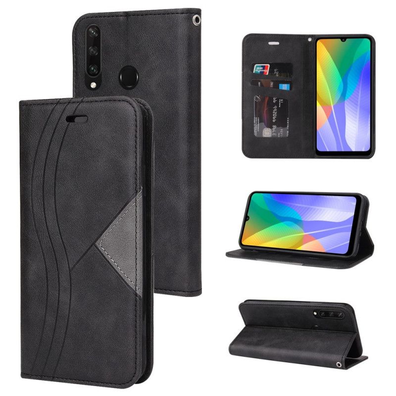 Flip Cover Huawei Y6p Style Cuir Vague