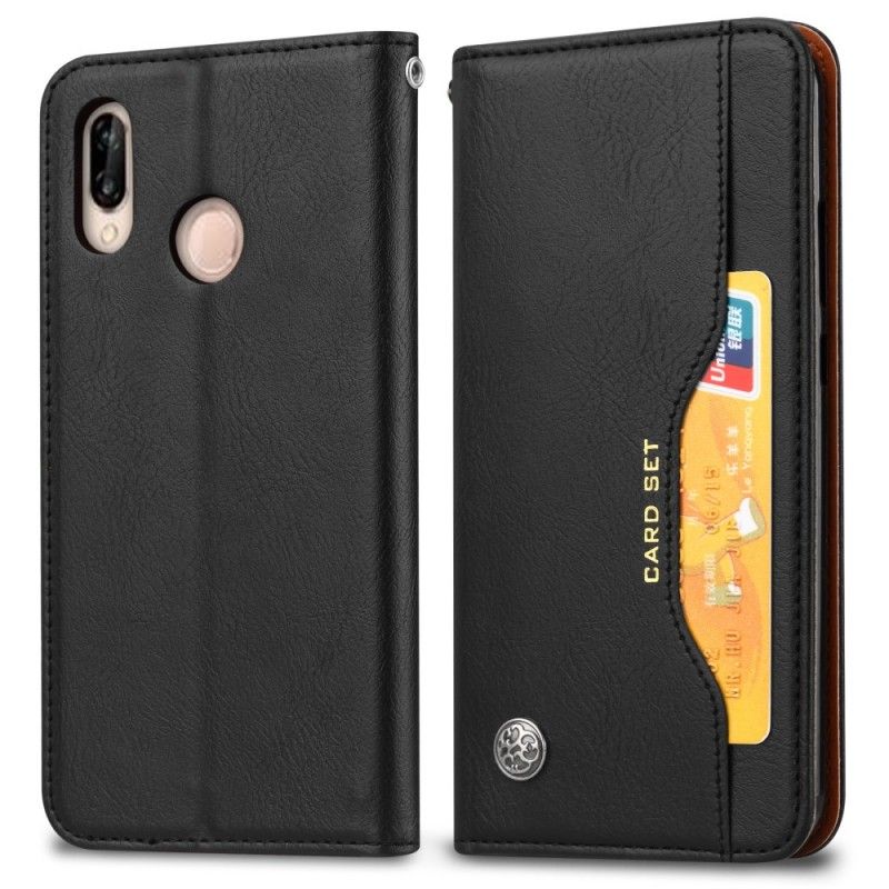 Flip Cover Huawei Y7 2019 Simili Cuir Porte-cartes