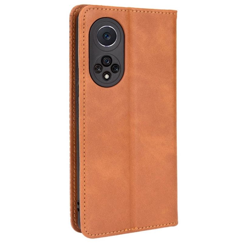 Flip Cover Pour Huawei Nova 9 Pro / Honor 50 Pro Effet Cuir Vintage Stylisé