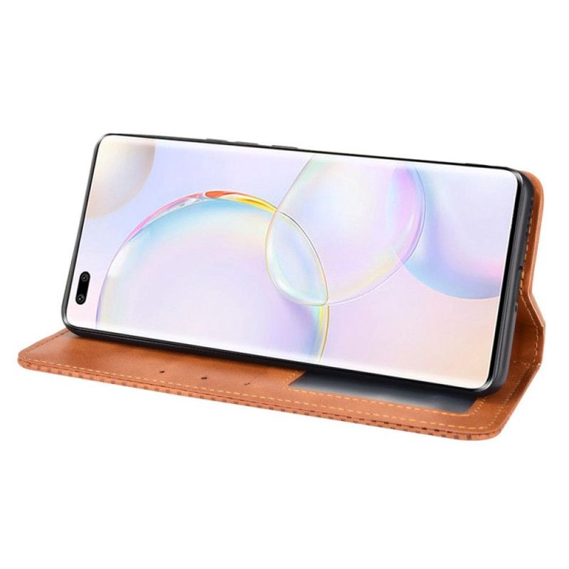 Flip Cover Pour Huawei Nova 9 Pro / Honor 50 Pro Effet Cuir Vintage Stylisé