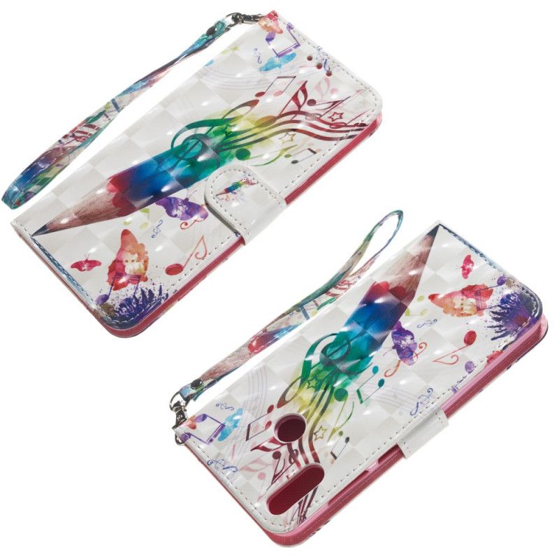 Housse Honor 8a / Huawei Y6 2019 Crayons Musicaux