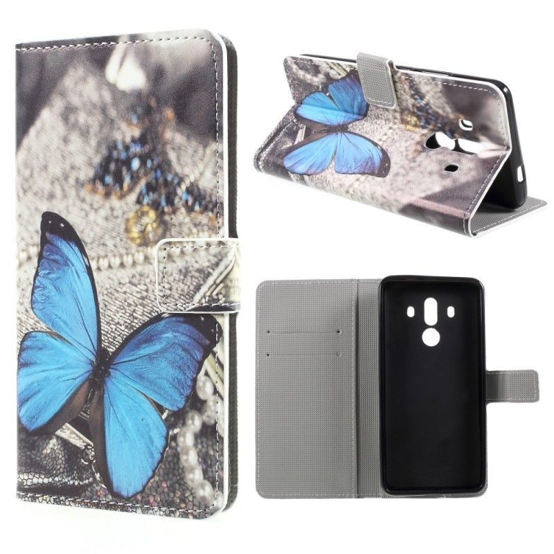 Housse Huawei Mate 10 Pro Papillon Bleu