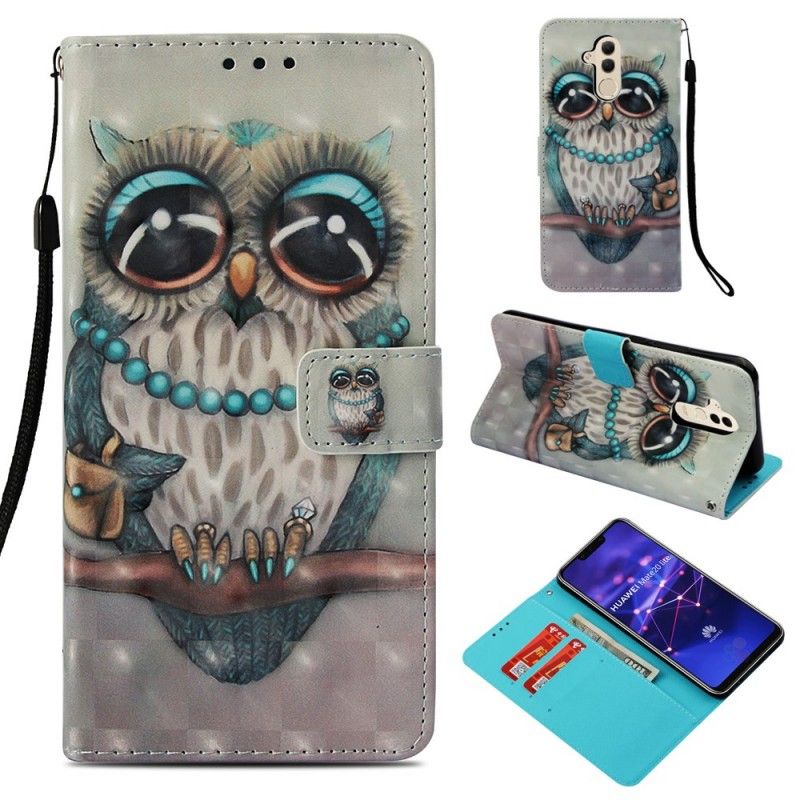 Housse Huawei Mate 20 Lite Miss Hibou 3d