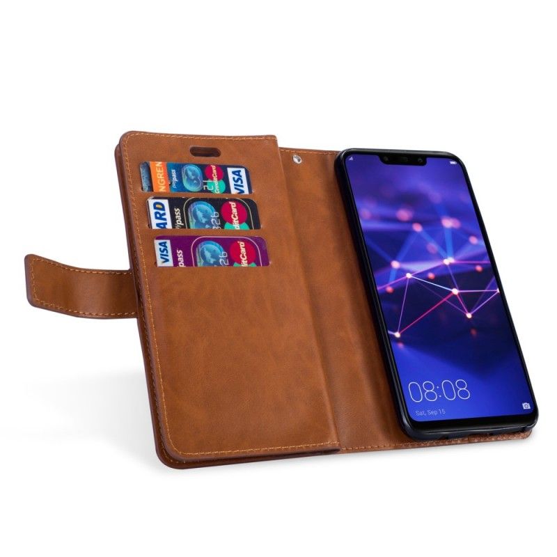 Housse Huawei Mate 20 Lite Porte-monnaie Avec Lanière