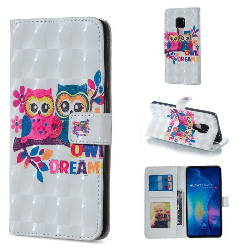 Étui Housse Huawei Mate 20 Owl Dream