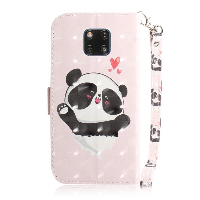 Housse Huawei Mate 20 Pro Panda Love À Lanière