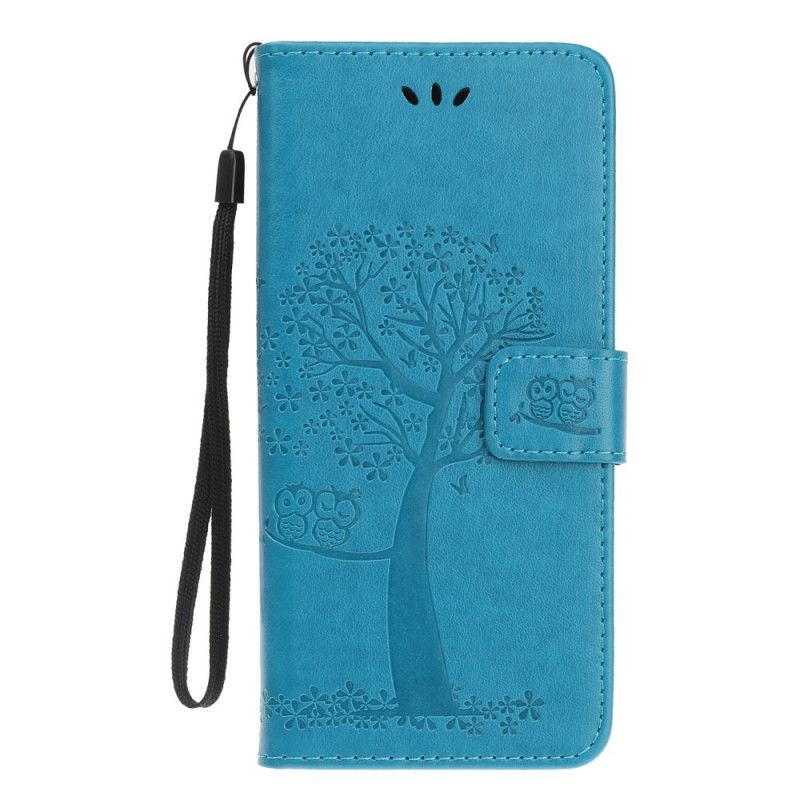 Housse Huawei Mate 30 Lite Arbre Et Hiboux À Lanière