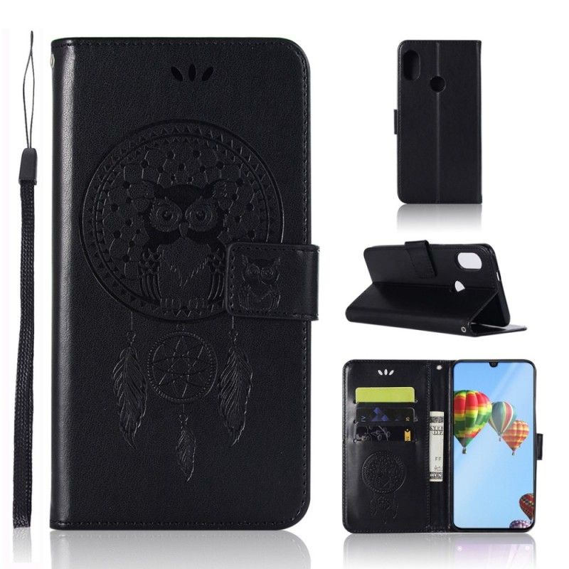 Housse Huawei Mate 30 Lite Effet Cuir Attrape Rêves Hibou