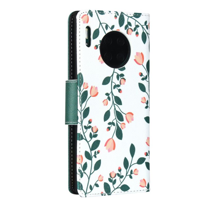 Housse Huawei Mate 30 Pro Fleurettes À Lanière