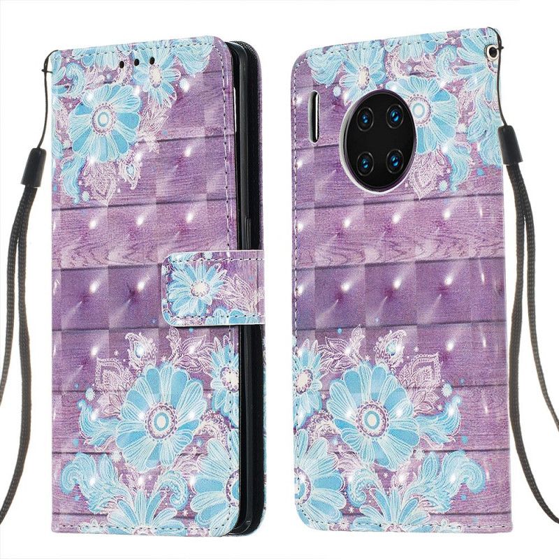 Housse Huawei Mate 30 Pro Fleurs Bleues