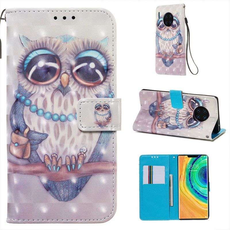 Étui Housse Huawei Mate 30 Pro Miss Hibou