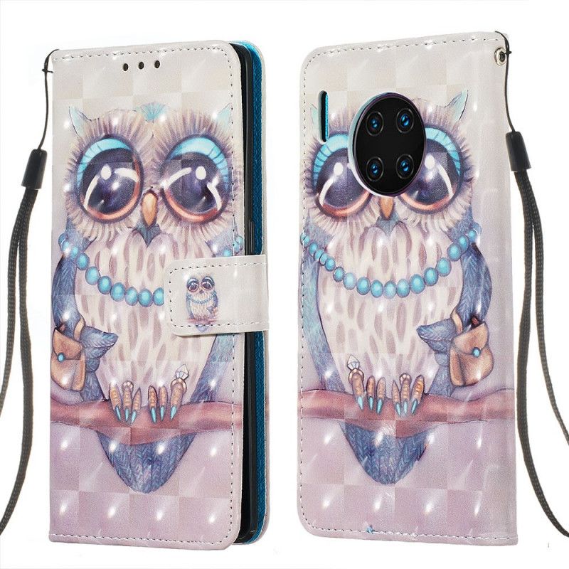 Étui Housse Huawei Mate 30 Pro Miss Hibou