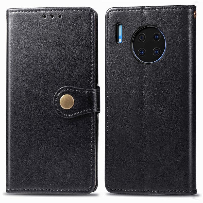 Étui Housse Huawei Mate 30 Pro Simili Cuir Et Fermoir Vintage