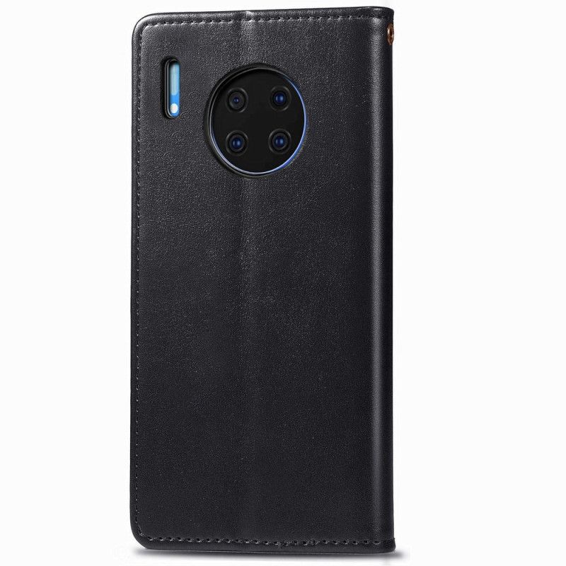 Étui Housse Huawei Mate 30 Pro Simili Cuir Et Fermoir Vintage