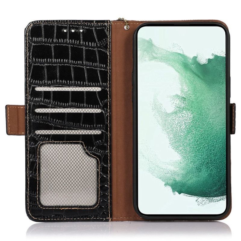 Housse Huawei Mate 50 Pro Style Crocodile RFID