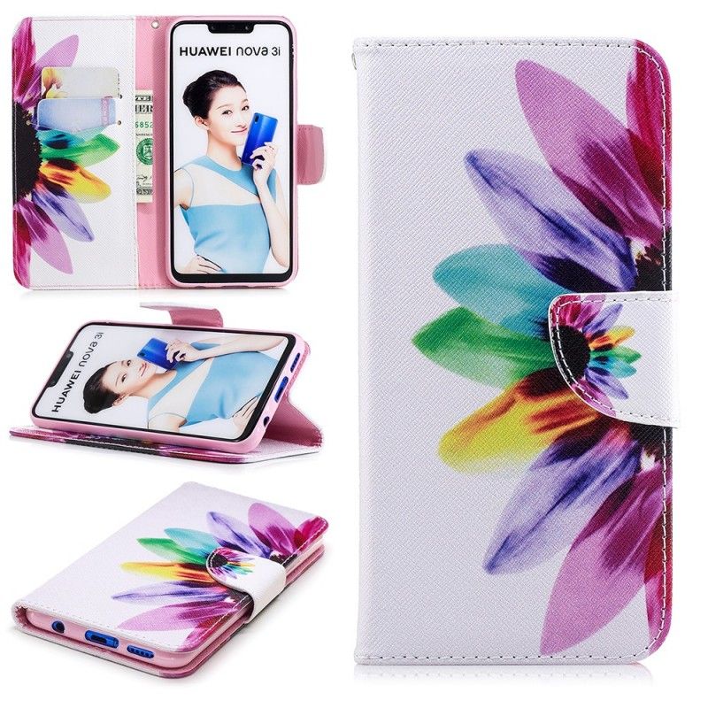 Housse Huawei P Samrt Plus Fleur Aquarelle