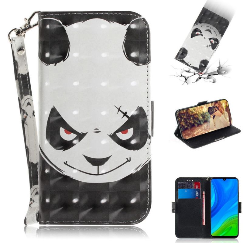 Housse Huawei P Smart 2020 Angry Panda À Lanière