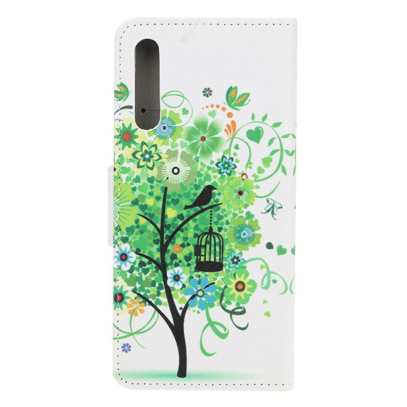 Housse Huawei P Smart 2020 Arbre Fleuri Vert