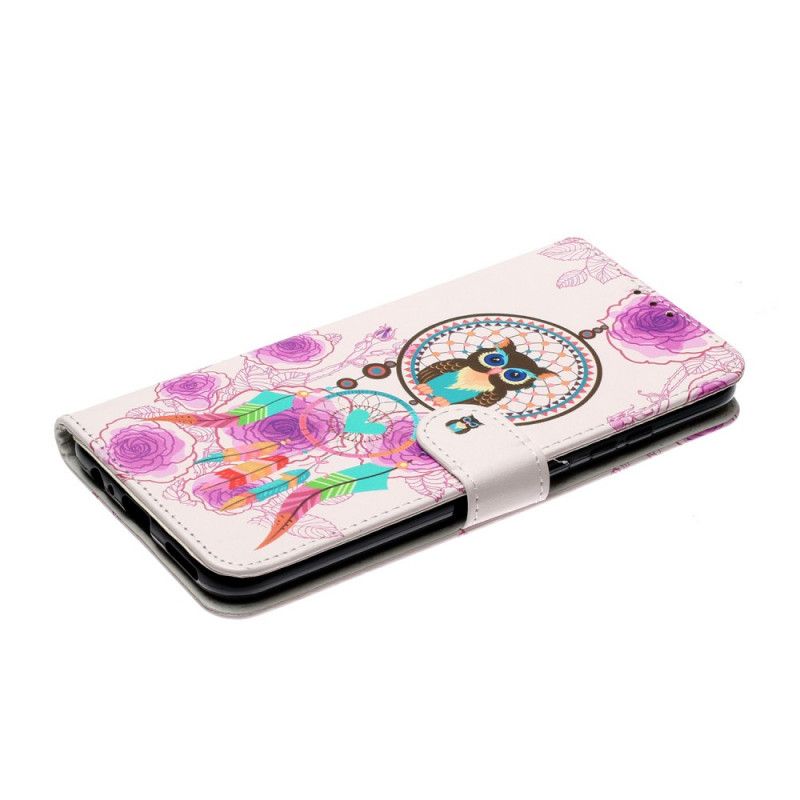 Housse Huawei P Smart 2020 Attrape Rêves Hibou Avec Fleurs