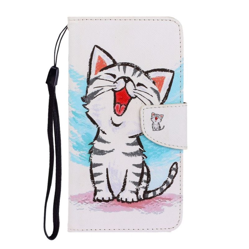 Housse Huawei P Smart 2020 Chaton Couleur À Lanière