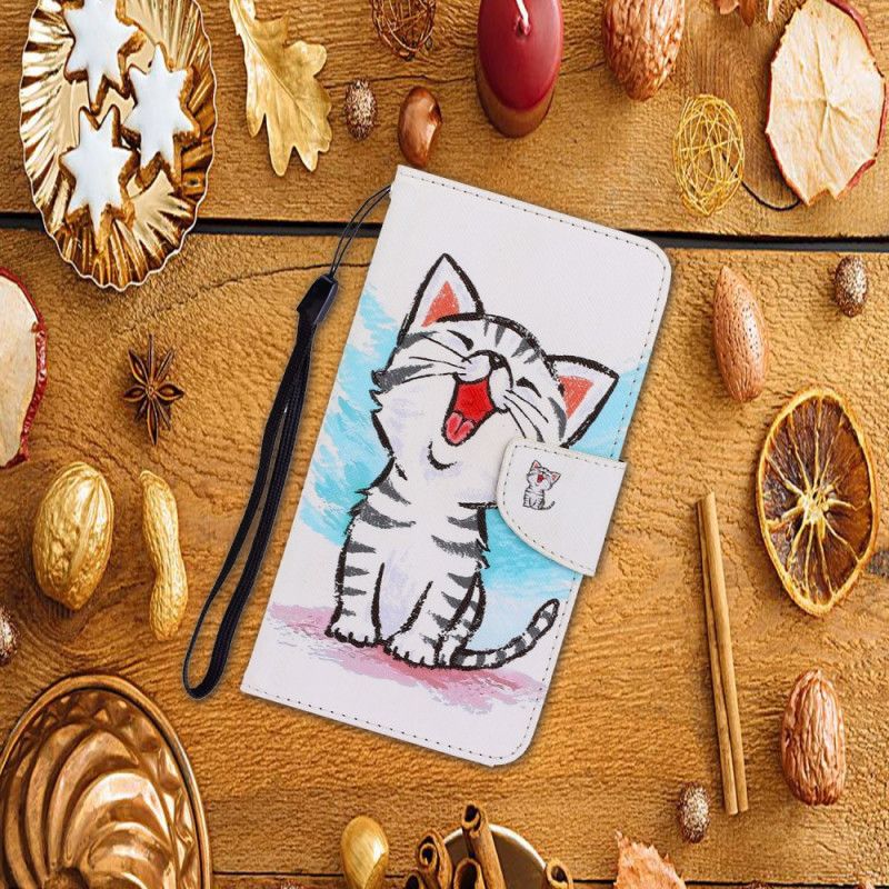 Housse Huawei P Smart 2020 Chaton Couleur À Lanière