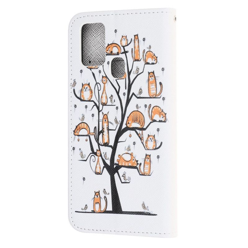 Housse Huawei P Smart 2020 Funky Cats À Lanière