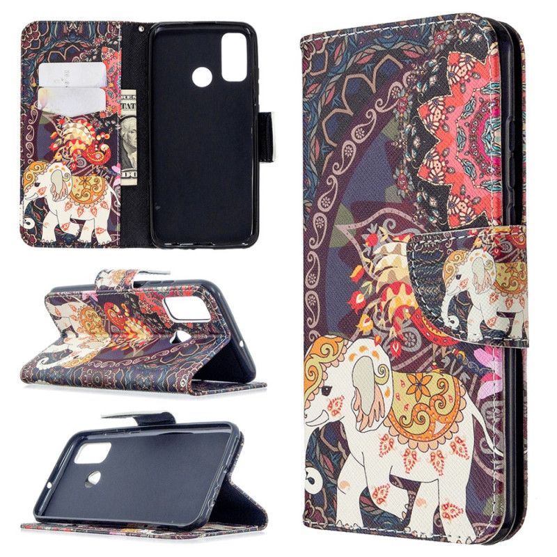 Housse Huawei P Smart 2020 Mandala Éléphants Ethniques