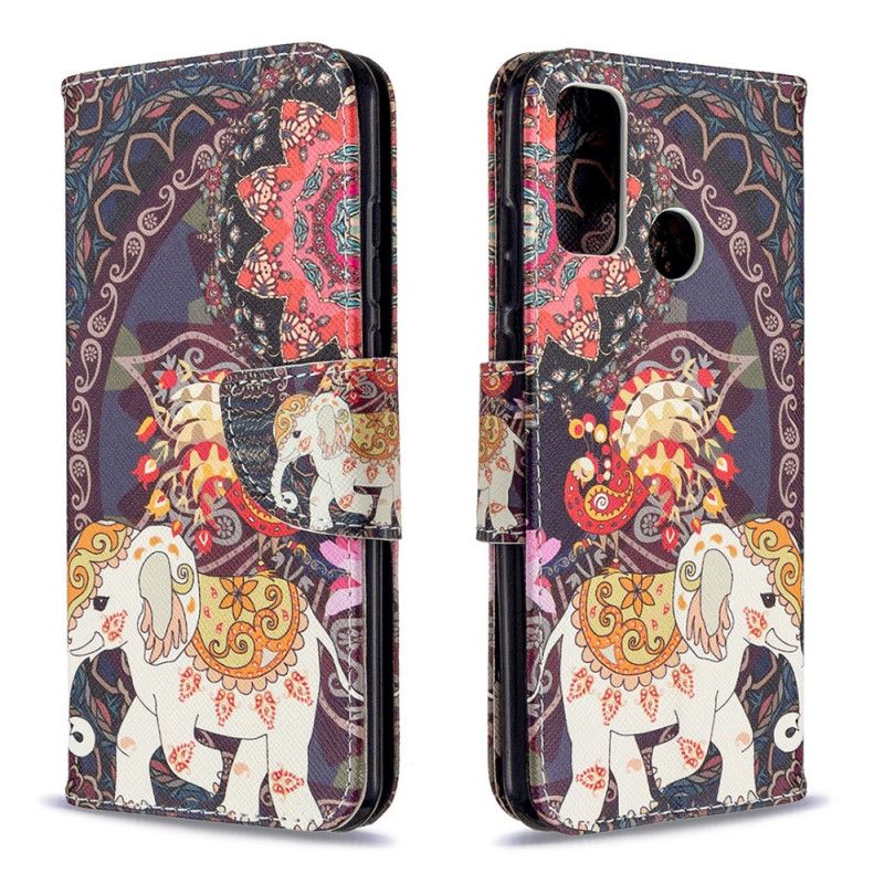 Housse Huawei P Smart 2020 Mandala Éléphants Ethniques