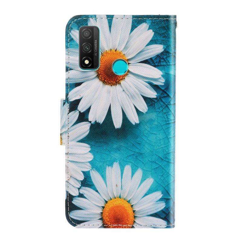 Étui Housse Huawei P Smart 2020 Marguerites À Lanière