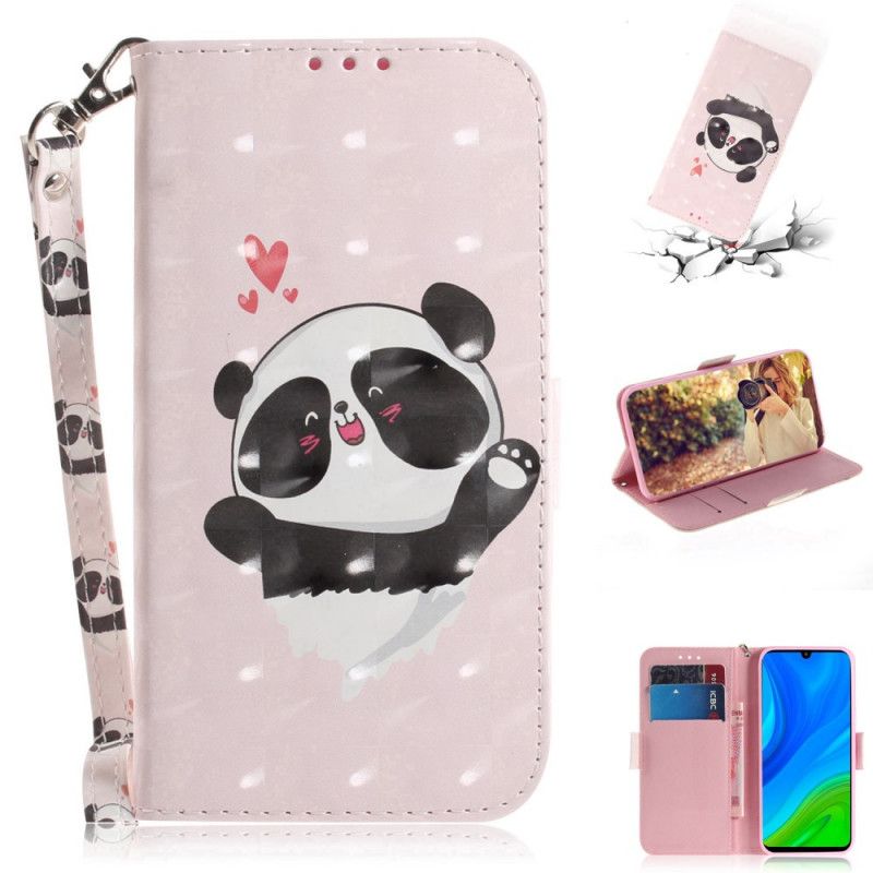 Housse Huawei P Smart 2020 Panda Love À Lanière