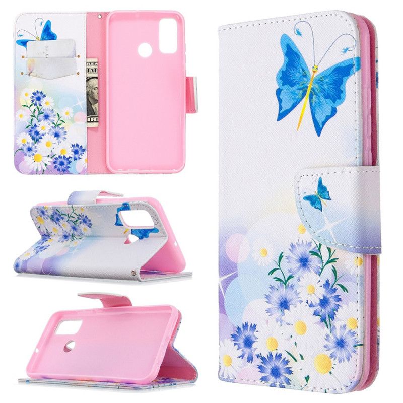 Housse Huawei P Smart 2020 Papillons Et Fleurs Peints