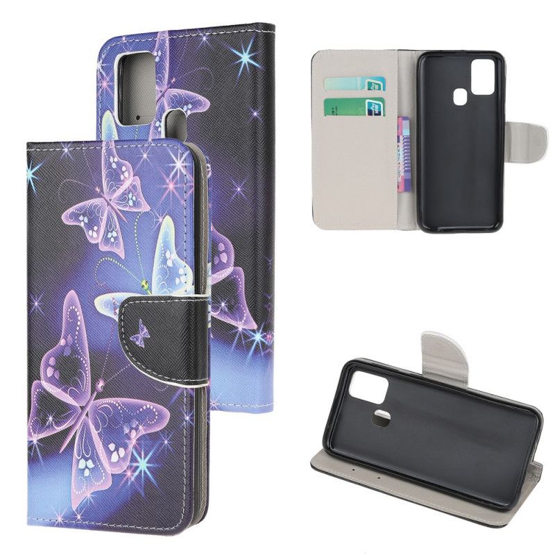 Housse Huawei P Smart 2020 Papillons Neons