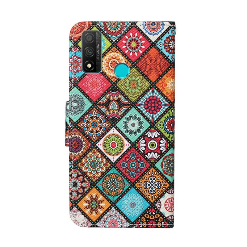 Housse Huawei P Smart 2020 Patchwork Mandalas Avec Lanière