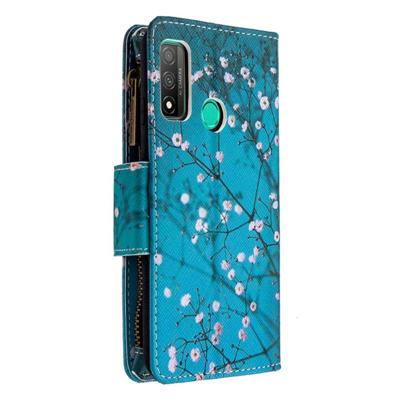 Housse Huawei P Smart 2020 Poche Zippée Arbre