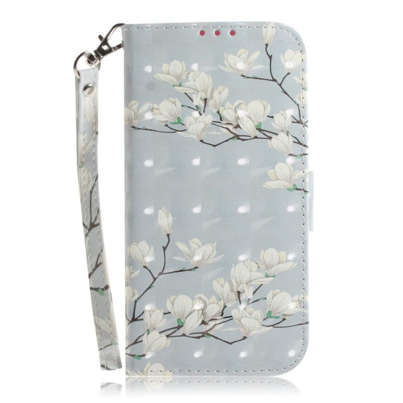 Housse Huawei P Smart 2021 Arbre En Fleurs À Lanière