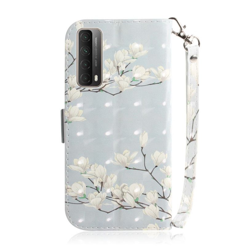 Housse Huawei P Smart 2021 Arbre En Fleurs À Lanière