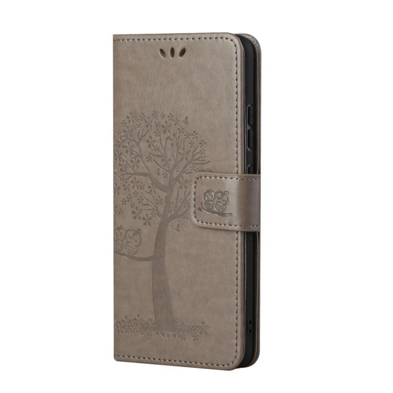 Housse Huawei P Smart 2021 Arbre Et Hiboux À Lanière