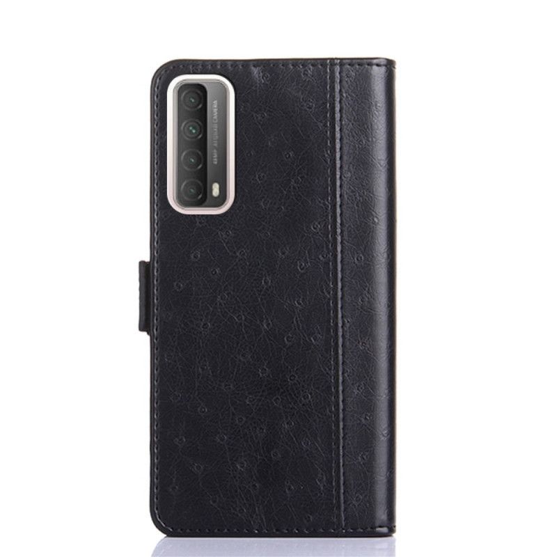 Housse Huawei P Smart 2021 Bicolore Texture Peau D'autruche