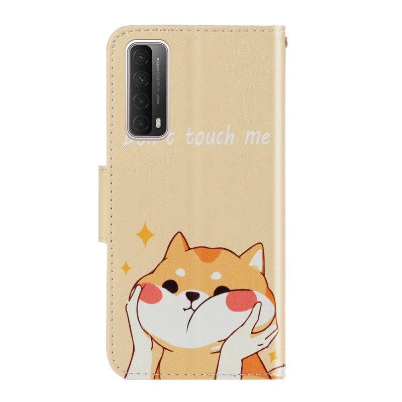 Étui Housse Huawei P Smart 2021 Chat Don't Touch Me À Lanière