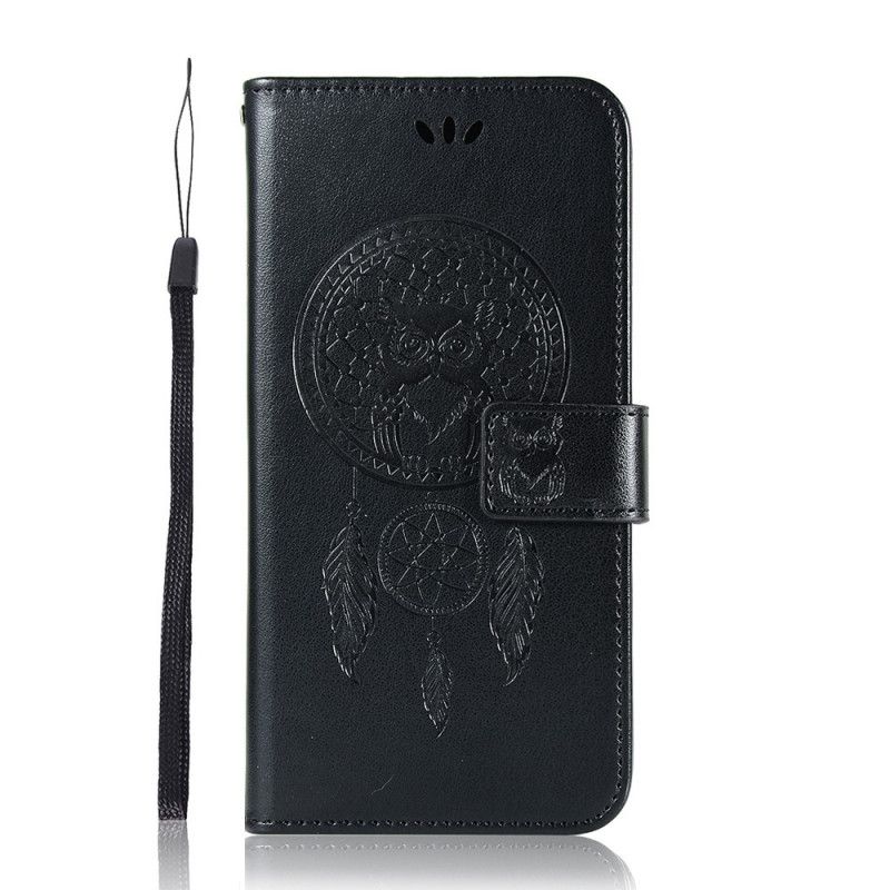 Housse Huawei P Smart 2021 Effet Cuir Attrape Rêves Hibou