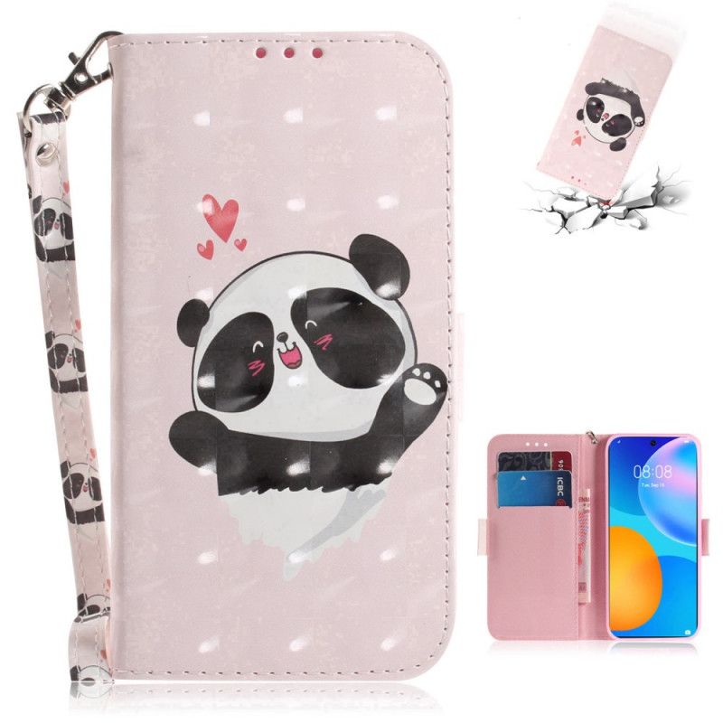 Housse Huawei P Smart 2021 Panda Love À Lanière