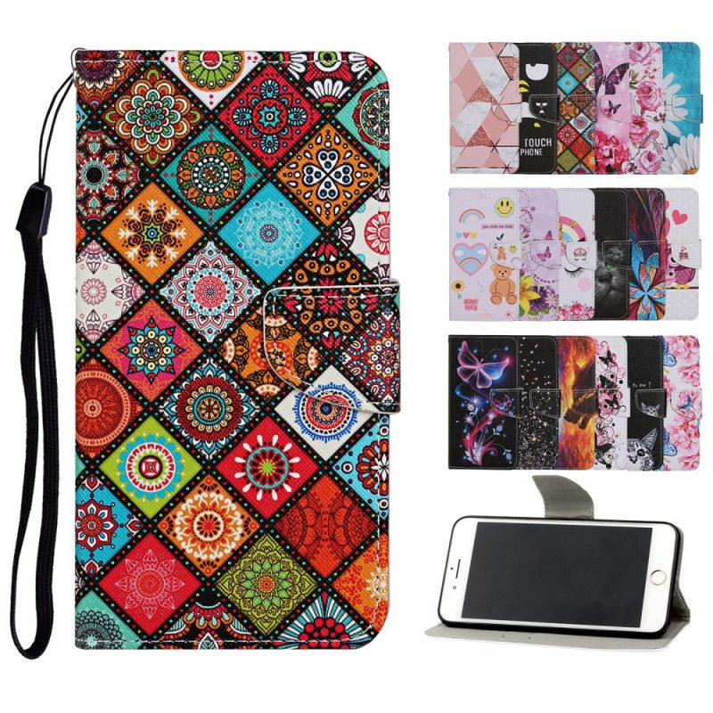 Housse Huawei P Smart 2021 Patchwork Mandalas Avec Lanière