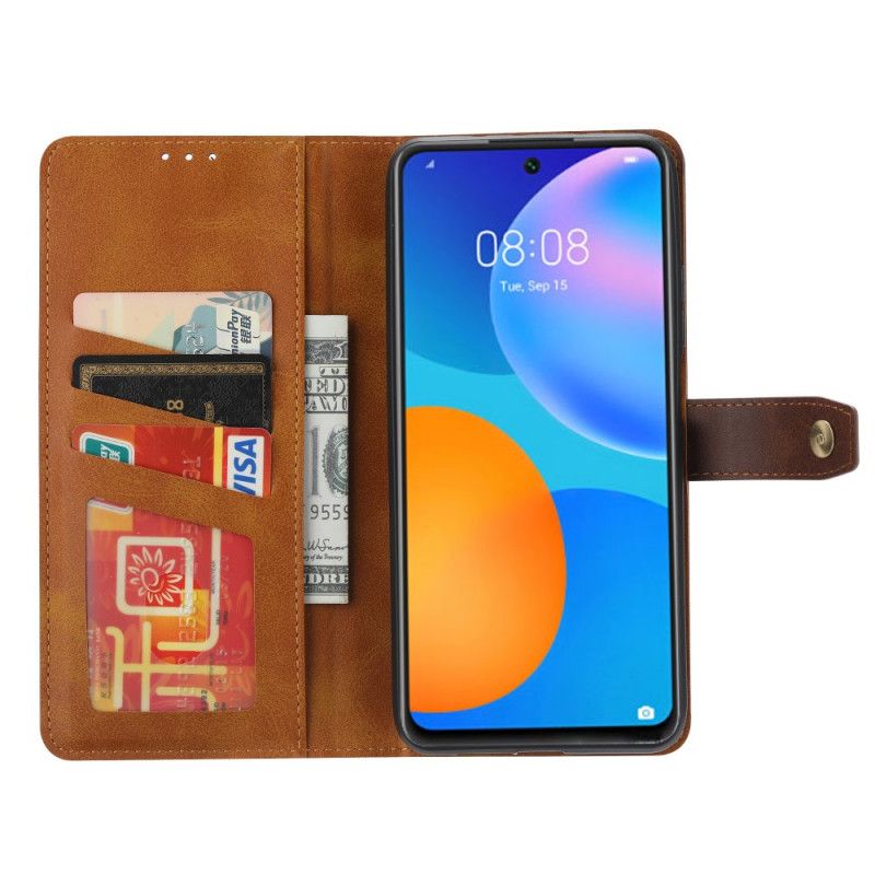 Housse Huawei P Smart 2021 Porte-carte Frontal Avec Sangle