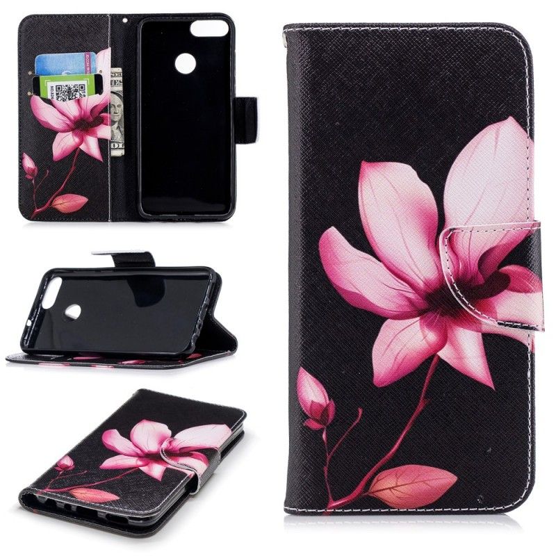 Housse Huawei P Smart Fleur Rose