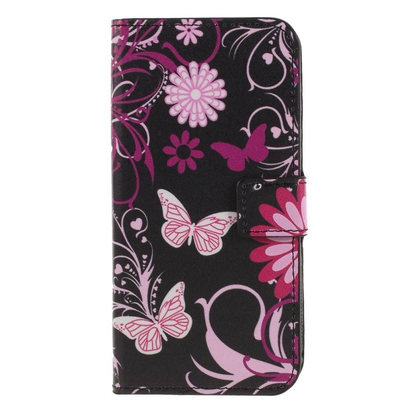 Housse Huawei P Smart Papillons Et Fleurs