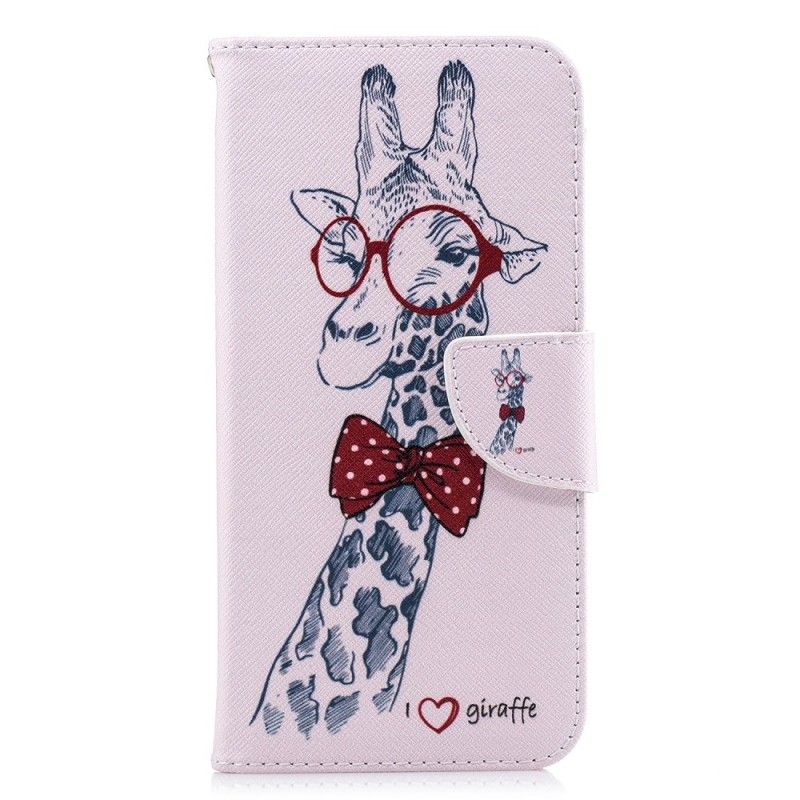 Housse Huawei P Smart Plus Girafe Intello