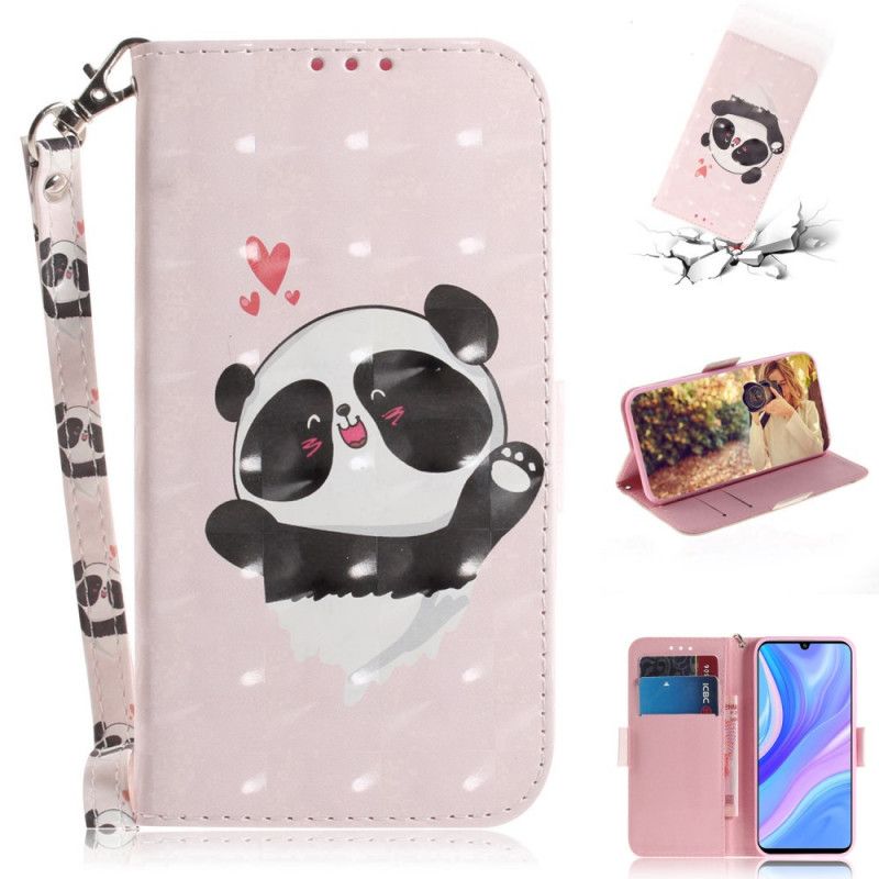 Housse Huawei P Smart S Panda Love À Lanière
