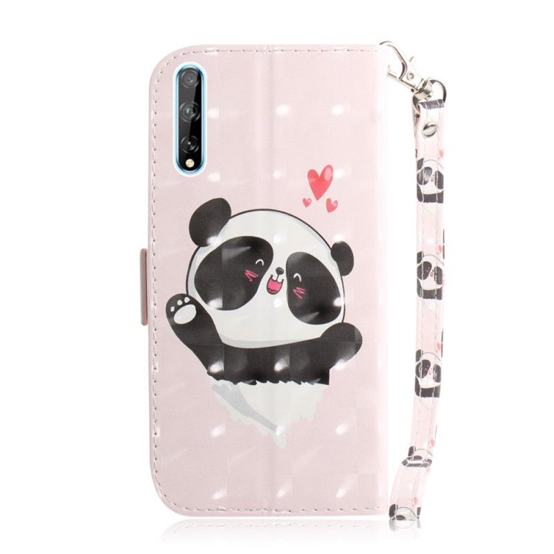 Housse Huawei P Smart S Panda Love À Lanière